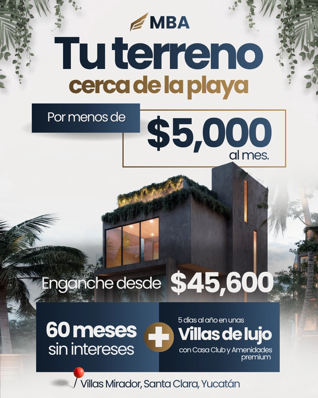 Diseño para la preventa de un desarrollo en la costa de Yucatán