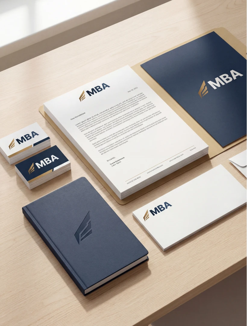 Identidad visual aplicada en papelería